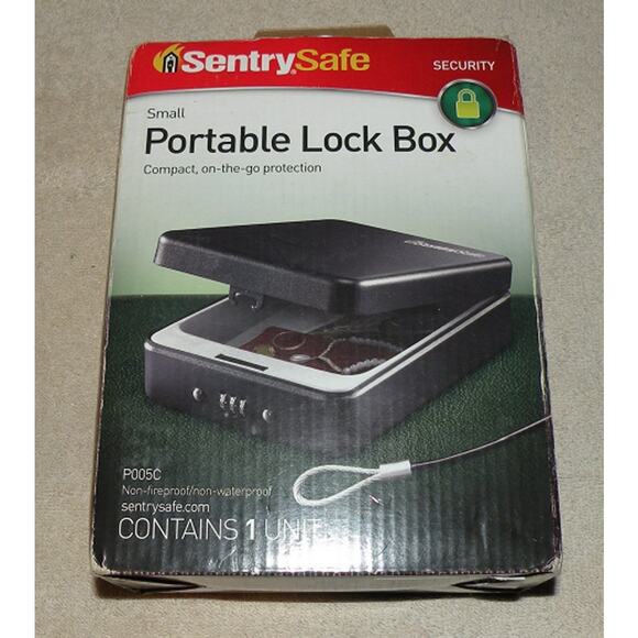 Sentry Safe Small Portable Lock Box P005C Black New Sealed - Picture 1 of 1
